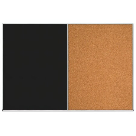 United Visual Products Enclosed Corkboard, 1 Door, 18"x24", 4" Fra, UV3407-GOLD-FORBO UV3407-GOLD-FORBO
